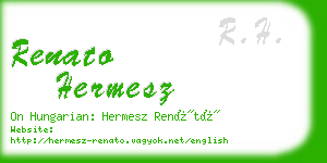 renato hermesz business card